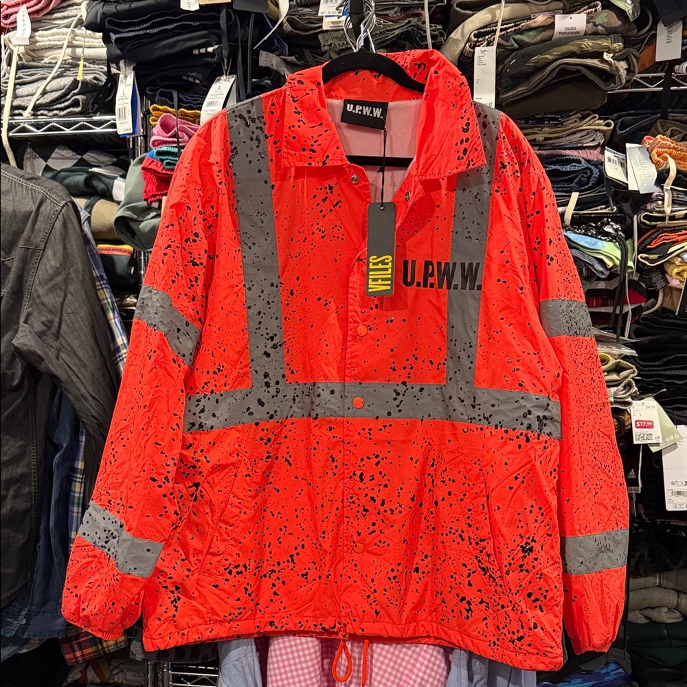 Orange and Gray VFILES X UPWW Coach Jacket